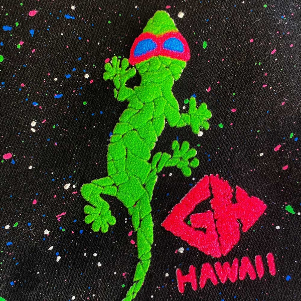 Gecko Hawaii's SPLATTER Black Joggers V2