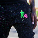 Gecko Hawaii's SPLATTER Black Joggers V2
