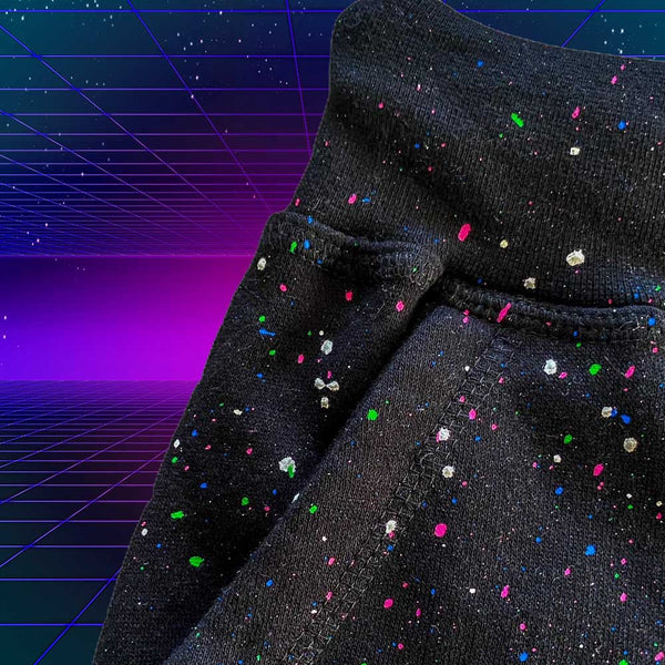 Gecko Hawaii's SPLATTER Black Joggers V2