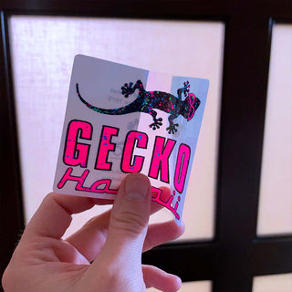 Gecko Galaxy 1980s Fluorescent Collector's Sticker