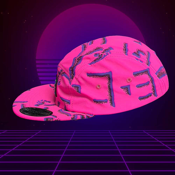 Hot Pink Gecko Petro 5 Panel Hat