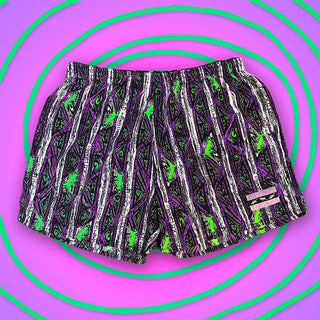 The Iconic Gecko Purple Stripe Volley Shorts