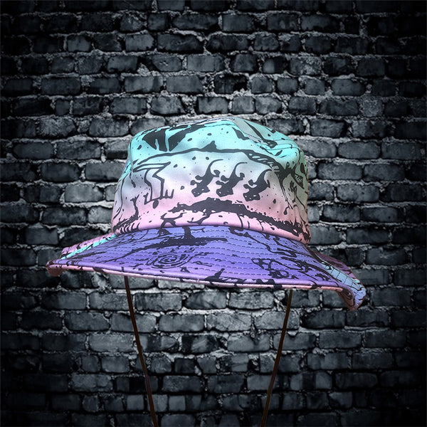 Gecko Purple Mint Tie-Dye Boonie Hat