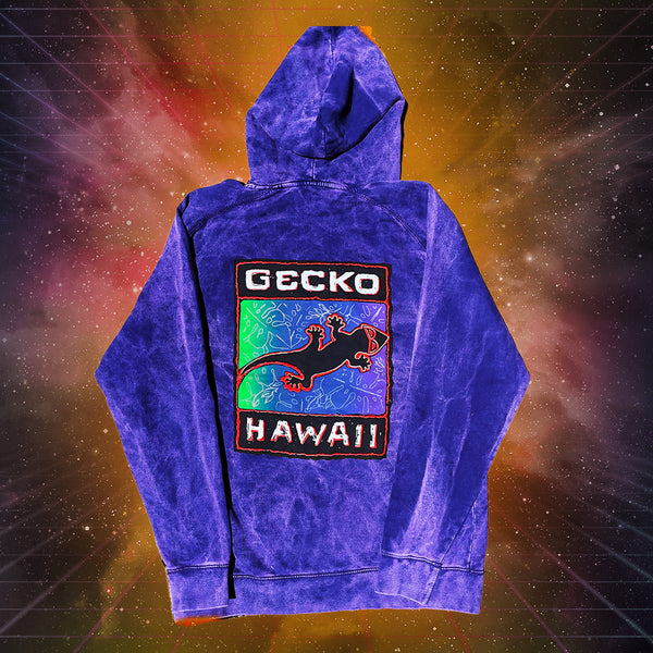 Purple Volcanic Acid Wash Experiment Hoodie