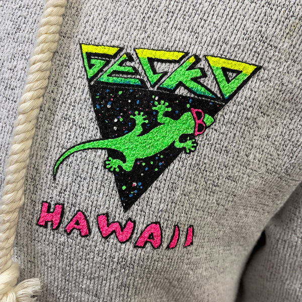 Gecko Hawaii's Endless Summer Heather Grey Zip Hoodie