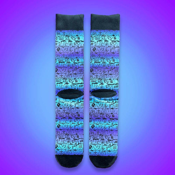Tie Dye Wall Party Socks